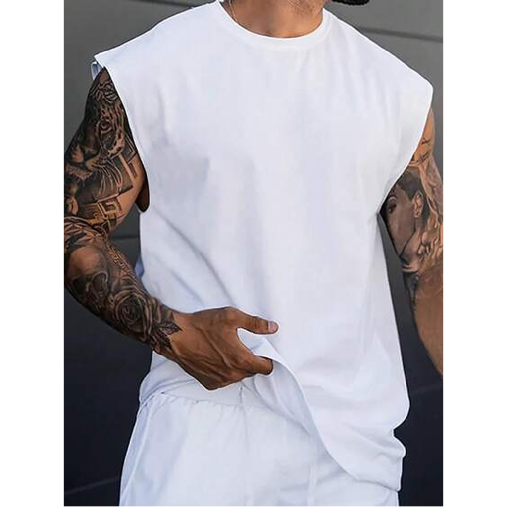Playera sin mangas oversize