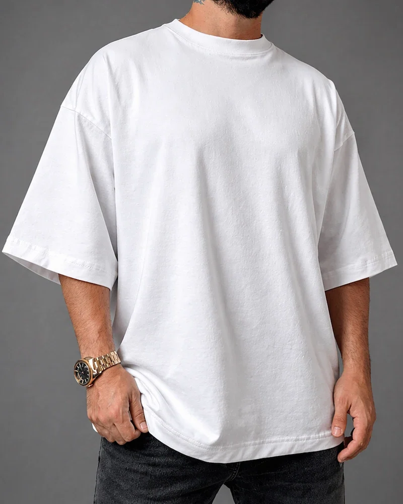 Playera oversize blanca