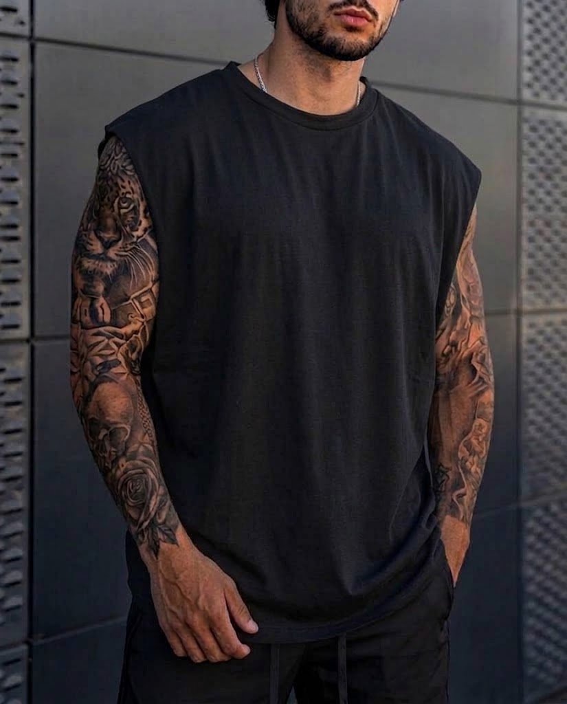 Tank oversize negro